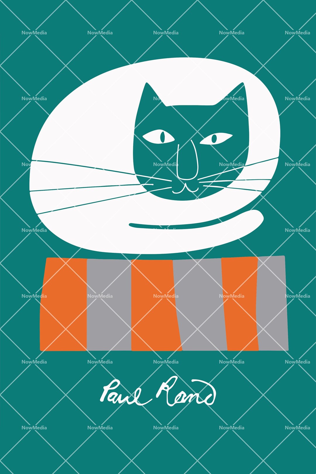 Paul Rand Cat Poster - Digital Download Print, Printable Art ...