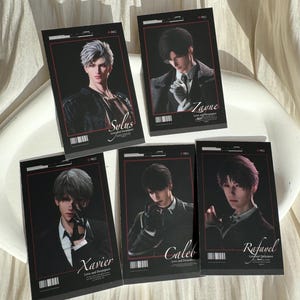 His Heartbeat Photocards Love and Deepspace | Caleb Sylus Zayne Rafayel Xavier