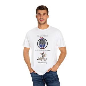 Funny Political T-Shirt | Unisex Tee with Elephant & Donkey Design | Perfect for Casual Wear, Gifts, Parties
