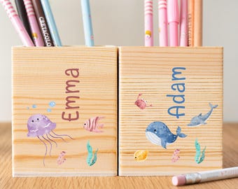 Personalised Wooden Pencil/Pen Pot/Holder,Kids Pencil Cup,Christmas Gift for Children,Baby Birthday Gifts,Kids Birthday Party Favor Gift