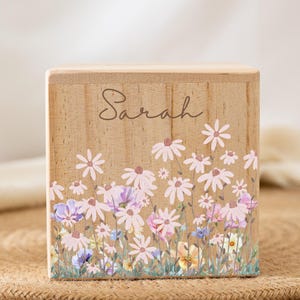 Tirelire personnalisé, tirelire en bois, tirelire fille, tirelire fleurs, tirelire enfant, cadeau baptême fille, tirelire, baby shower filles