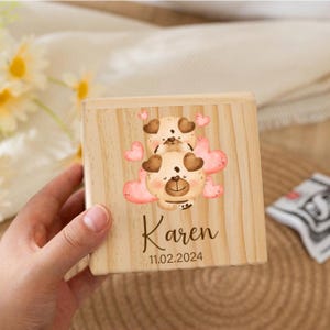 Hucha personalizada para bebé, hucha de animales, hucha de madera para niños con nombre, caja de dinero para niños, regalo de cumpleaños, regalo para baby shower.