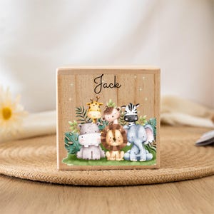Tirelire personnalisée en forme d'animal, tirelire personnalisée pour bébé, tirelire en bois pour enfants avec nom, tirelire pour enfant, cadeau de baby shower, cadeau nouveau-né