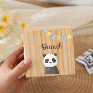 Personalisierte Tier Sparschwein,Kasse für Kind,Holz Spardose mit Name,Baby Geburtstagsgeschenk,Babypartygeschenk,Weihnachtsgeschenk,Sparbank