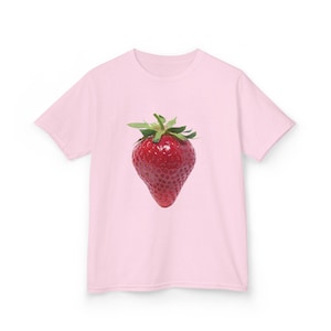 Strawberry T-Shirt for kids, summer fruit, strawberry print, shirt with strawberry