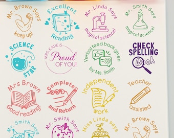 Custom Teacher Stamps, From The Classroom of Teacher Stamp, Checked By Teacher Stamp, Teacher Gift Stamp, School Stamps, Teacher Name Stamp