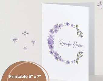 Printable Ramadan Kareem Card, Islamic Greeting Cards Digital Download, Islamic Gifts, Minimalist Islamic Ramadan Kareem Digital Card