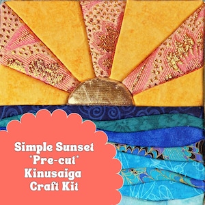 Pre-cut Kinusaiga Craft Kit - Simple Sunset Design