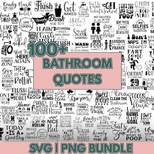 Paquete SVG de baño, SVG de baño, SVG de letrero de baño, SVG de baño, Citas de baño, SVG de letrero de baño, SVG de baile de baño, SVG divertido de baño