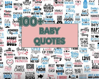 Pacchetto SVG per neonati, Detti sui neonati SVG, Baby Shower SVG, Pacchetto SVG per neonati in formato SVG, Bambina, Bambino, Citazioni divertenti sui bambini, Bambino femmina SVG PNG