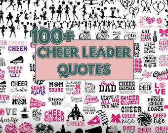 Cheer Svg Bundle, Cheerleading Svg, Cheer Team Svg, Cheer Mom Svg, Cheer Squad Svg, Cheering Cheerleader Girl Svg, Cheer Svg file for cricut