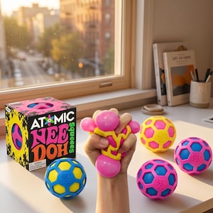 NeeDoh Schylling Needoh Atomic Stress Relief Ball Squishies Zabawka Pudełko Niespodzianek Prezent na Imprezę Dla Dorosłych Narzędzie do łagodzenia stresu Zabawki Fidget