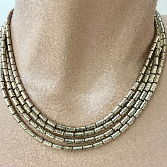 KRAMER Slinky Multi Chain Necklace – Mid Century … - image 5