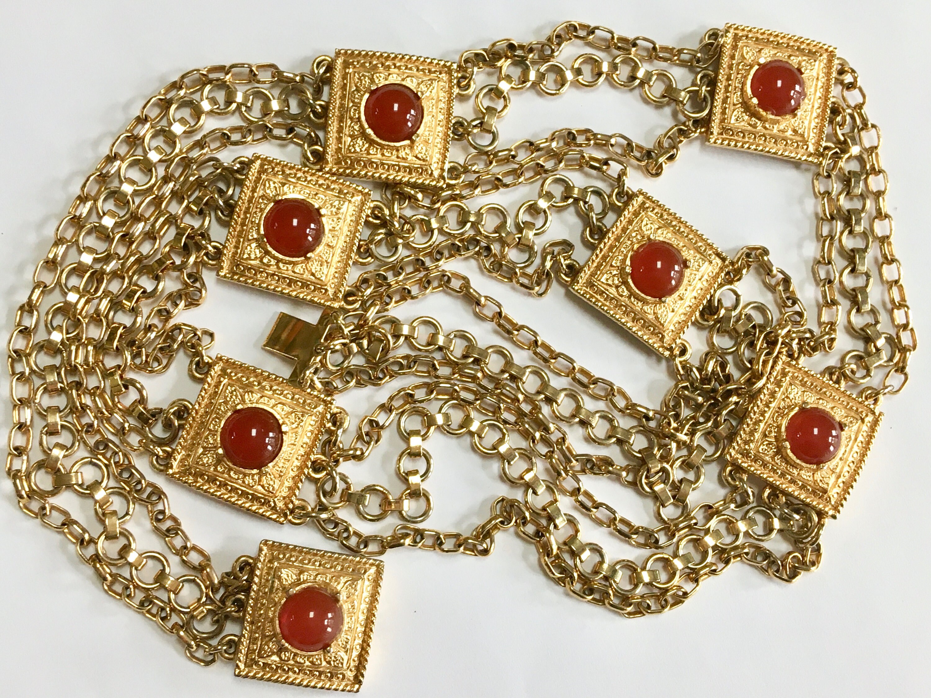Bold Statement Runway Lucien Piccard Etruscan Necklace With 