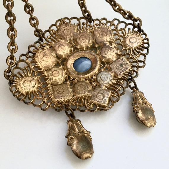 Antique Victorian Revival Festoon Necklace – Past… - image 6