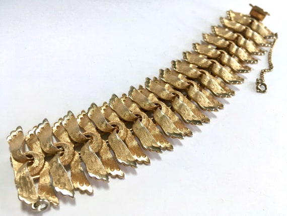 Francois Wide Gold Tone Linked Bracelet – High En… - image 4