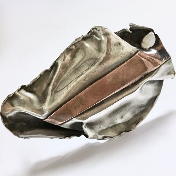 Avante-Garde Sterling Brooch – Large Silver Abstr… - image 1