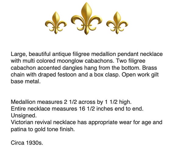 Antique Victorian Revival Festoon Necklace – Past… - image 2