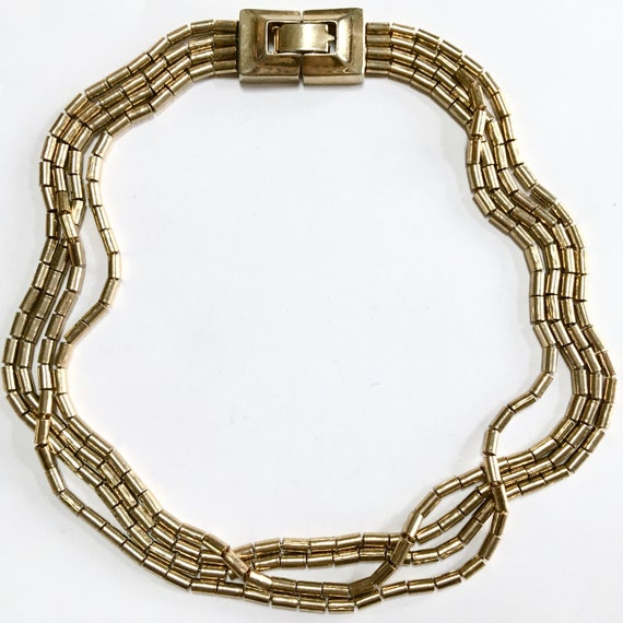 KRAMER Slinky Multi Chain Necklace – Mid Century … - image 1