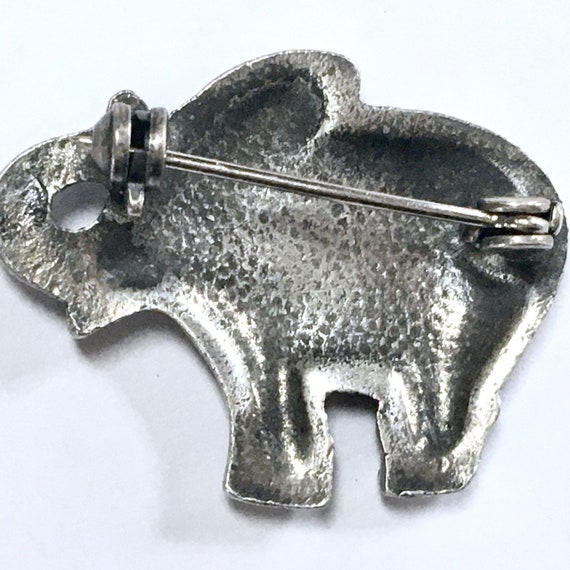 Darling Little Elephant Pin – Small Silver Figura… - image 6