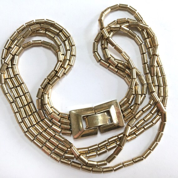 KRAMER Slinky Multi Chain Necklace – Mid Century … - image 4