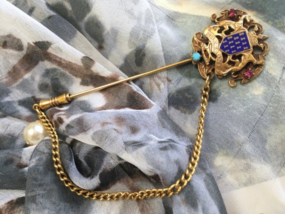 Bretagne A Ma Vie Jeweled Stick Pin – Ornate Jewe… - image 5
