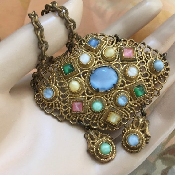 Antique Victorian Revival Festoon Necklace – Past… - image 5
