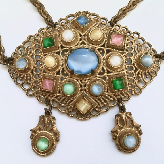 Antique Victorian Revival Festoon Necklace – Past… - image 1