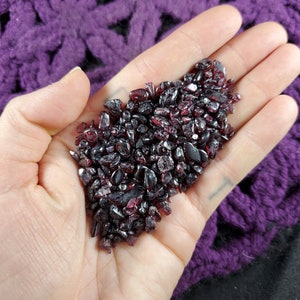 Garnet Tiny Chips Tumbled Stones Polished Crystal Set Crystals extra small tiny chips pebbles set bulk gridding parcel wholesale XS