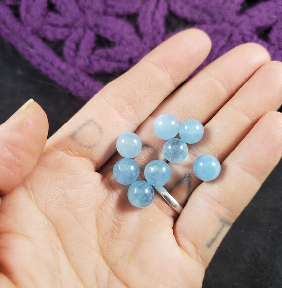 Small Aquamarine Spheres Small Aquamarine Spheres