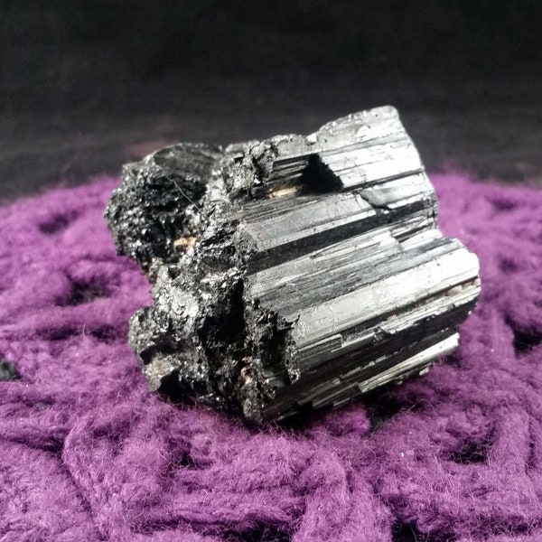 Large Black Tourmaline Crystal Stones Natural Crystals chunk Rough Protection Schorl raw grounding haystack xl
