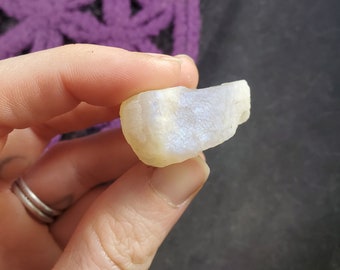 Raw Moonstone Sunstone Rough Stone Crystal Piece Blue Flash Belomorite Moon Rare Flashy Russia