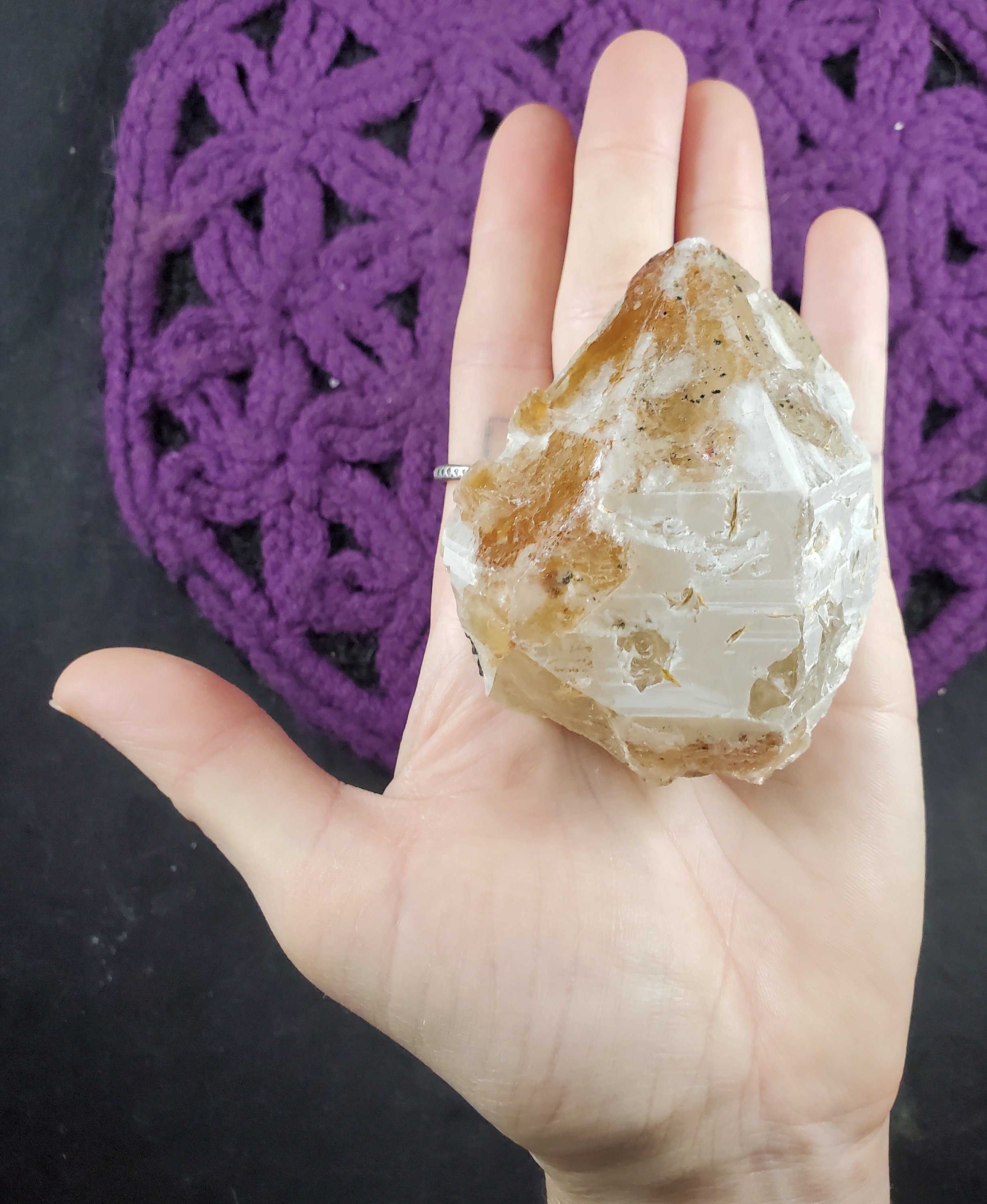 Iron Included Quartz Crystal Point Raw Chunk Piece Stones Crystals