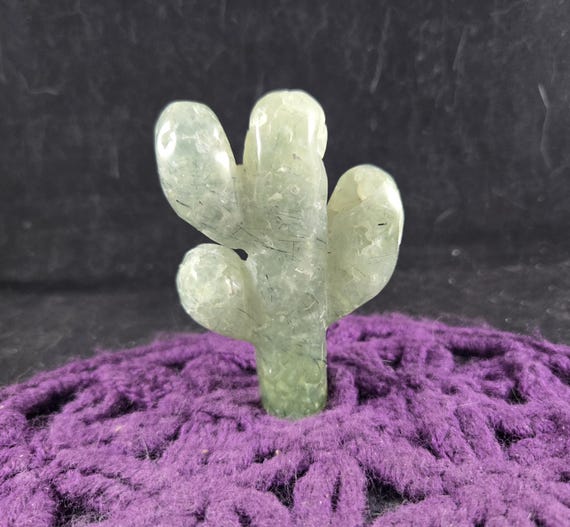 crystal cactus Sodalite Crystal Cactus Carved Stone Art