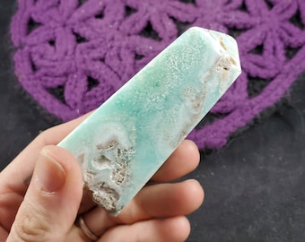 Blue Aragonite Polished Point Obelisk Crystals Magick Stones New Find Starseed Vugs Blue Pakistan