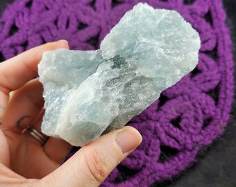 Aquamarine Crystal Raw Pale Blue Natural Stones Rough Raw throat chakra Brazil