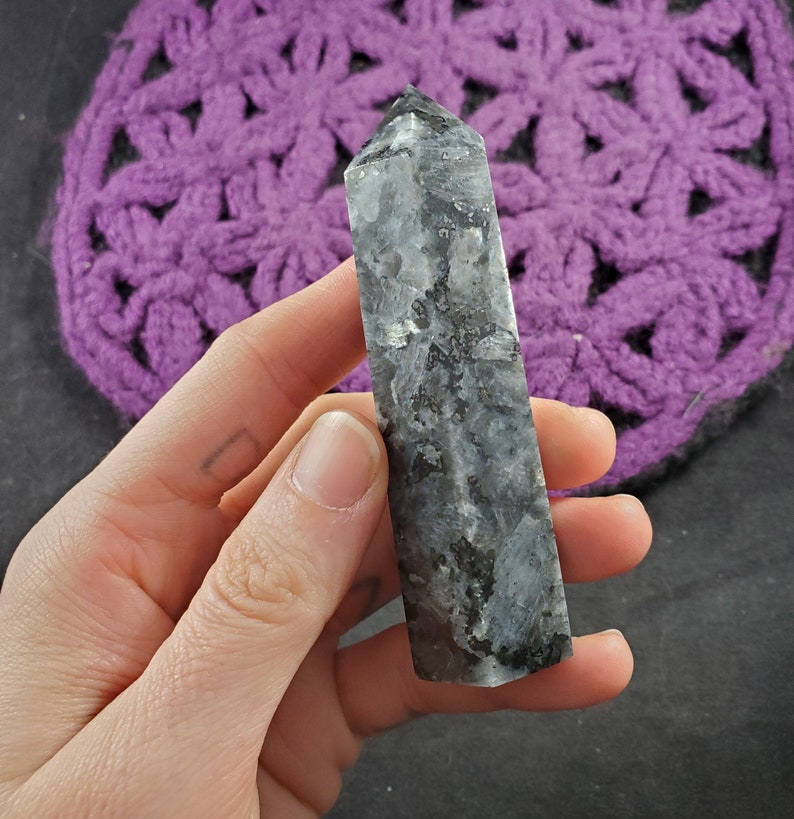 Larvikite Polished Point Healing Stones Tower Crystal Self - Etsy