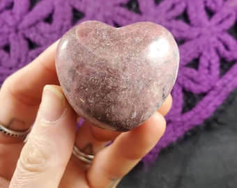 Pink Rhodonite Heart Shaped stone Crystal Stones Crystals Polished love puffy heart Chakra