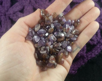 Super 7 Chips Tumbled Stones Polished Crystal Set Crystals Melody Stone small tiny chips pebbles set bulk gridding parcel wholesale