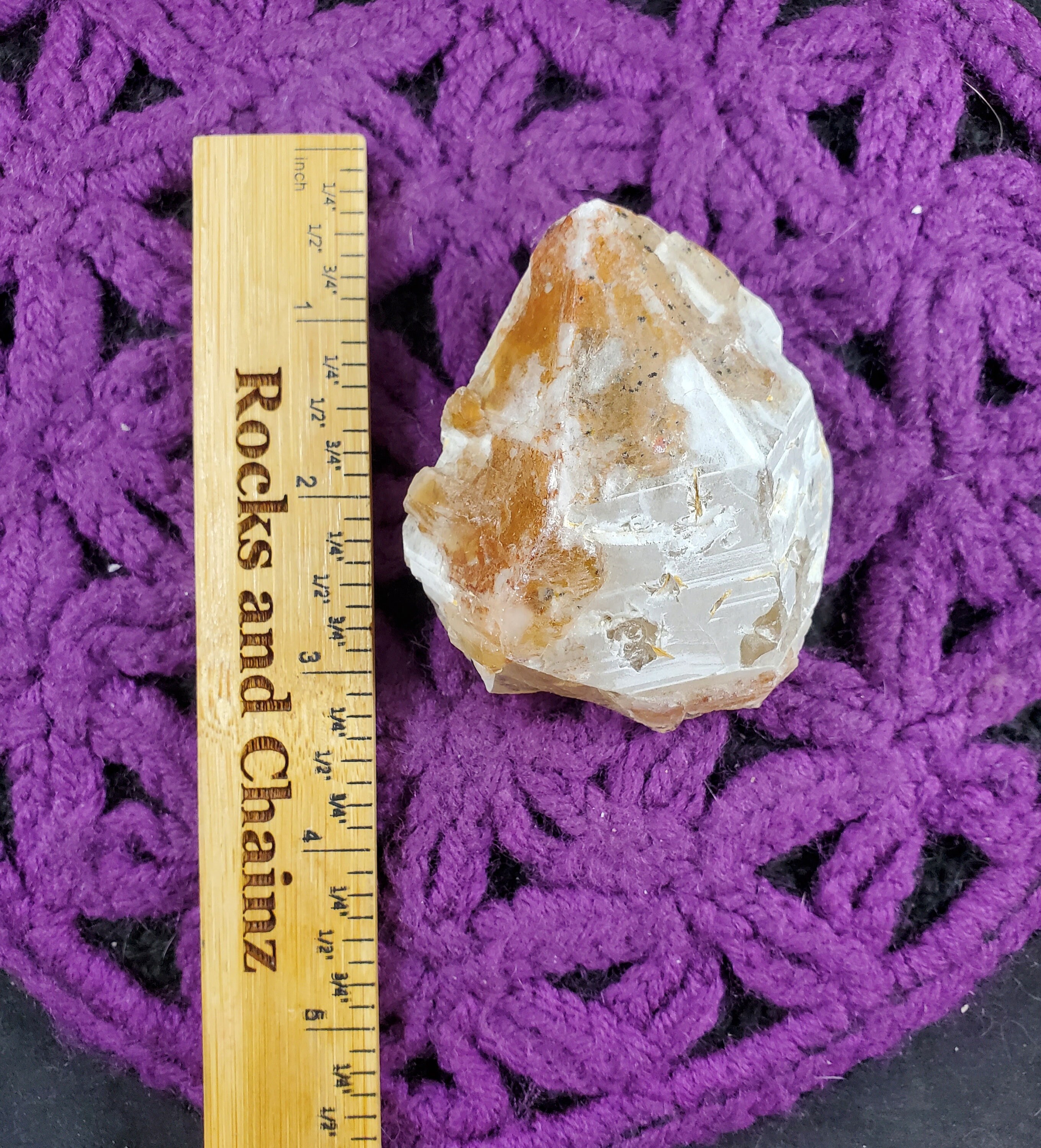Iron Included Quartz Crystal Point Raw Chunk Piece Stones Crystals