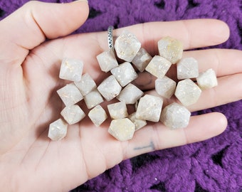 24 Beta Quartz Crystal Dodecahedrons Terminated Indonesia Natural rough gridding set twenty four bulk parcel lot