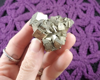 Pyrite Raw Stones Natural Cubic Crystals Shiny Fools Gold Pyrite small cluster Rough Peru