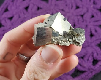 Pyrite Raw Stones Natural Cubic Crystals Shiny Fools Gold Pyrite small cluster Rough Peru