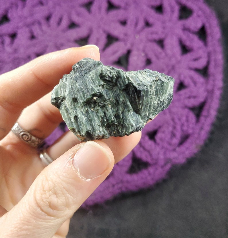 Actinolite Blade Crystal Raw Stones Natural Crystals Rough green Namibia image 1