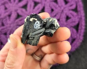 Black Tourmaline Namibia Terminated Crystal Stones Erongo Mountains Region Namibia Lustrous