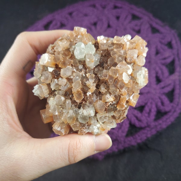 Large Aragonite Sputnik Crystal Cluster Stones Crystals Raw aliens weird stone brown spiky star mineral