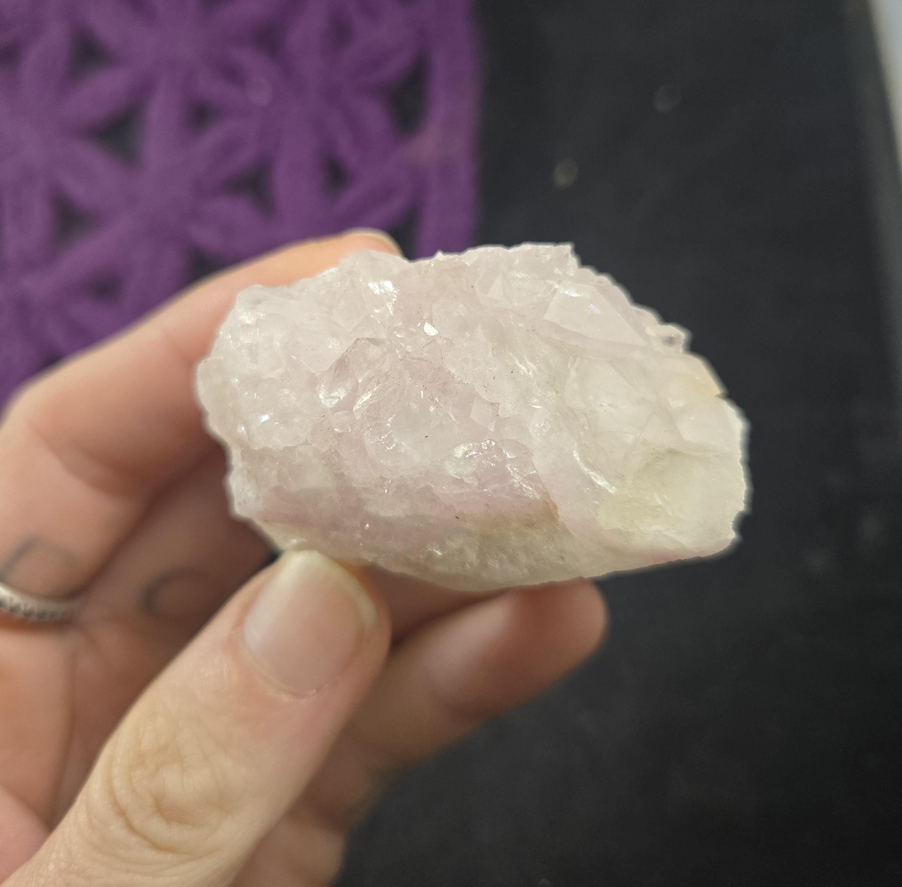 Crystalline Rose Quartz Elestial Crystal Rare Stones Small