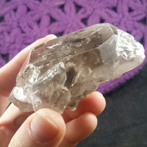 Lodolite Garden Smoky Quartz Elestial Crystal Included Etched Point Shaman dream scenic quartz Brazil smokey minerals