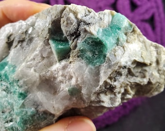 Emerald in Quartz Matrix Rough Large Healing Stones Crystals Raw Crystal Bright green Brazil mineral specimen