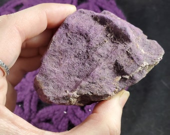 Purpurite Raw Crystal Stones Natural Crystals chunk Rough Shiny Metallic Purple Heterosite Purpurite Brazil